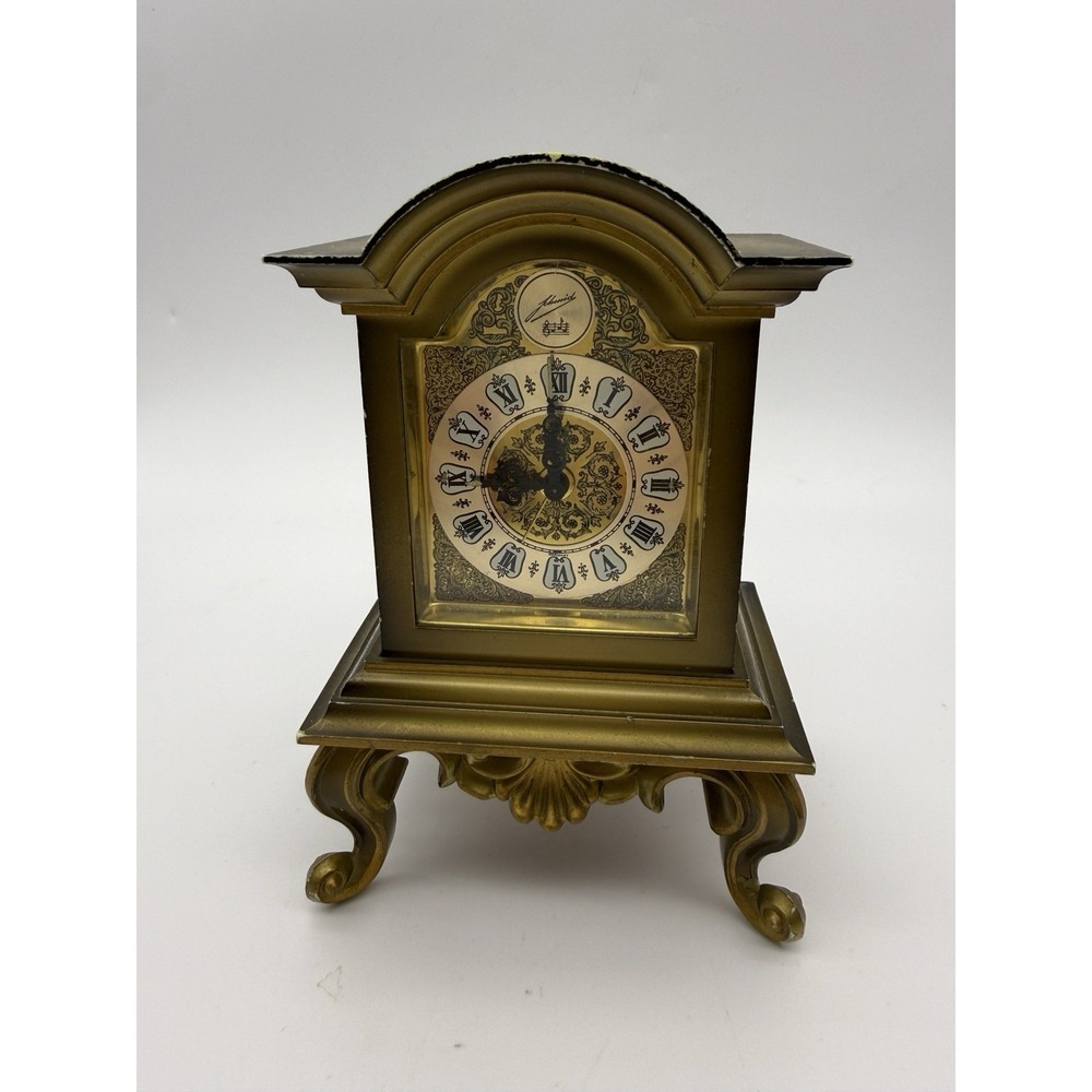 Vintage Swiss Alarm Clock Music Box "Lara's Theme" FOR PARTS/Repair